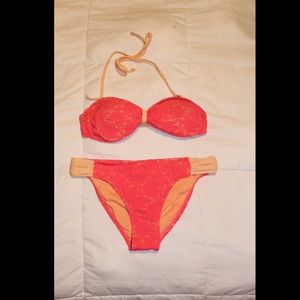 Pink and orange bikini